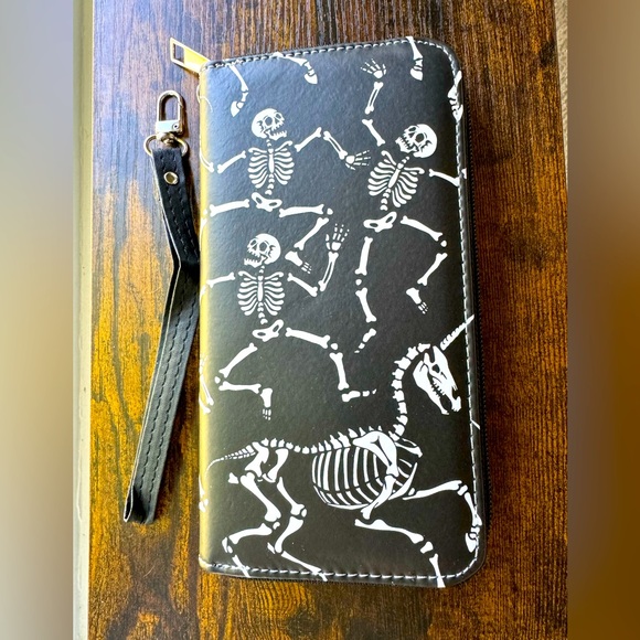 Handbags - Skeleton Unicorn Flat Wristlet Wallet